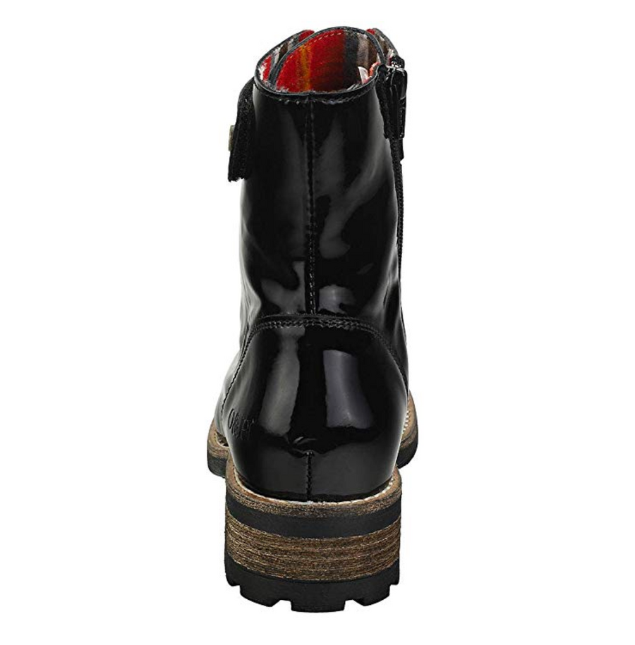 Oak & Hyde Womens Bridge Jungle Patent Leather Ankle Boots - Black