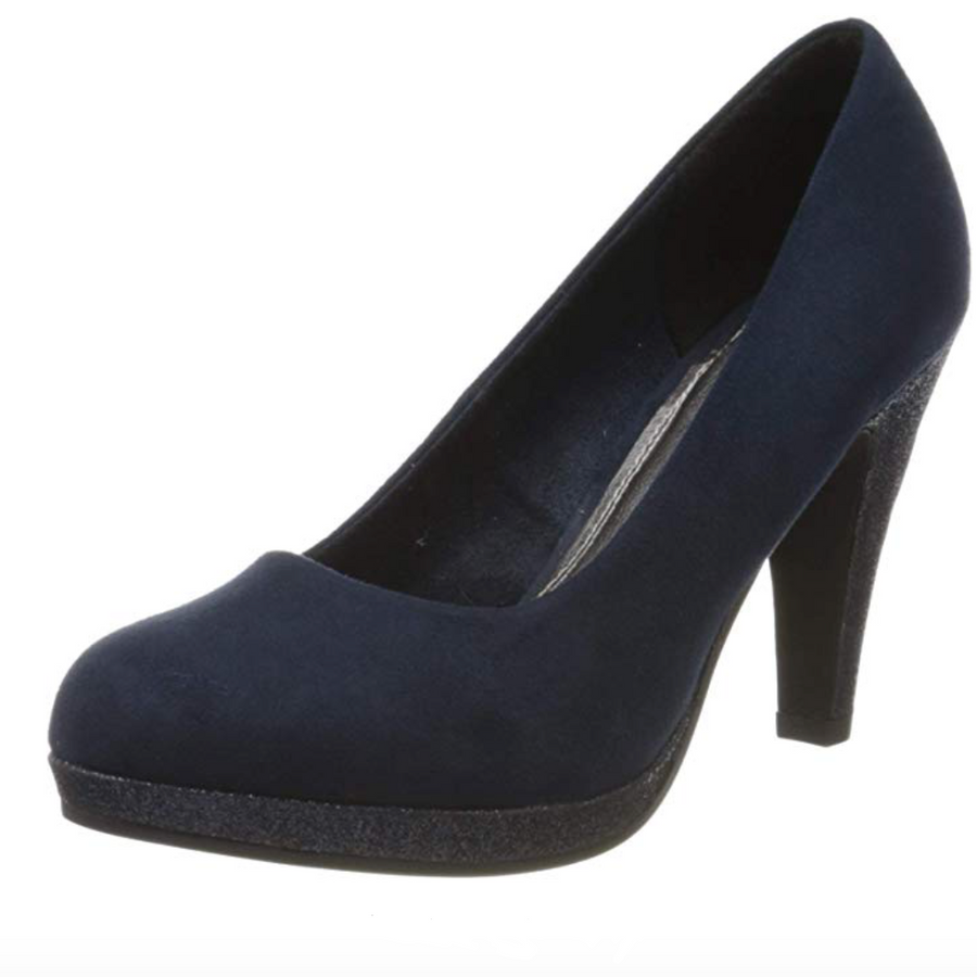 Marco Tozzi Womens Closed Toe Pumps - Navy