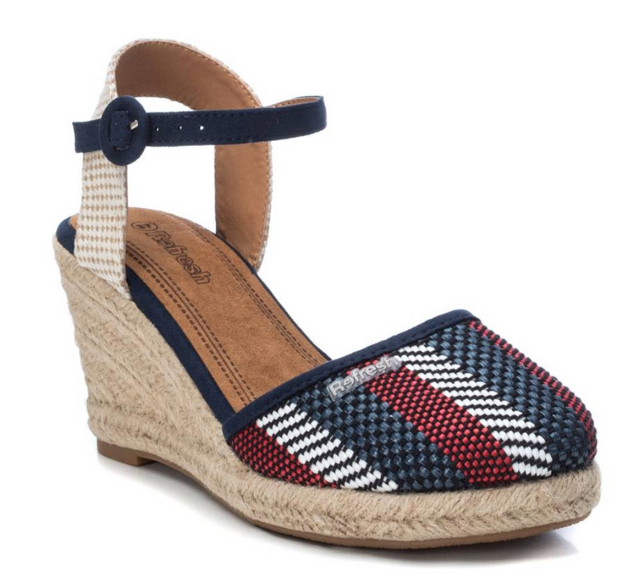 Refresh Womens Wedge Sandals - Navy