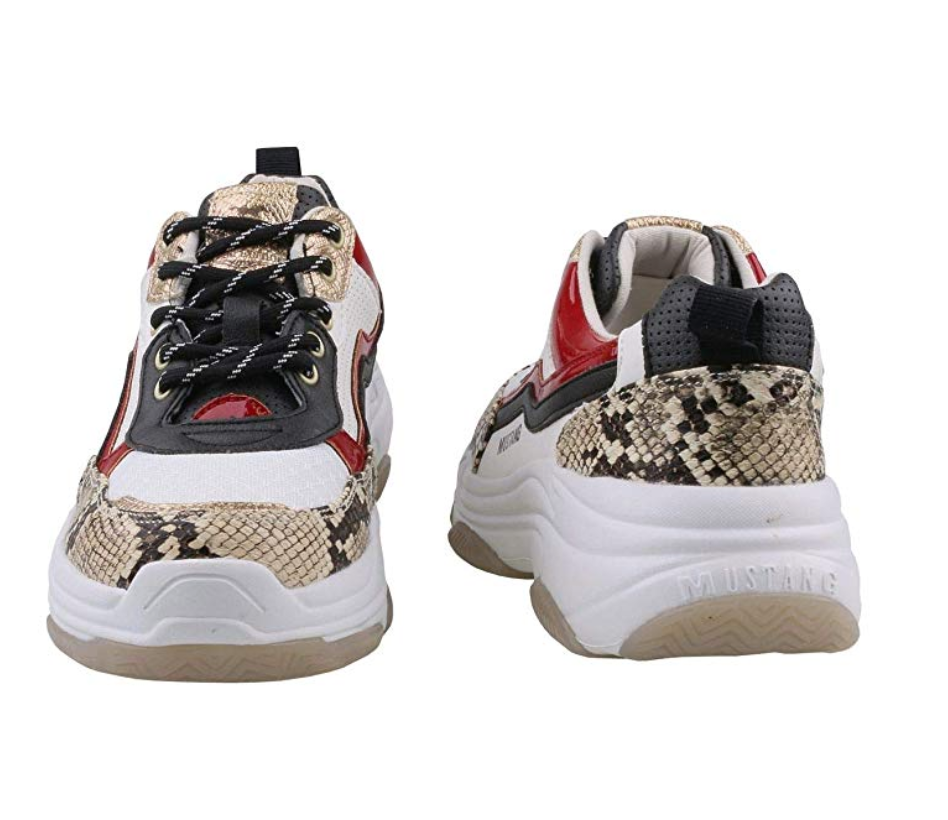 MUSTANG - WHITE/MULTI - CHUNKY TRAINERS