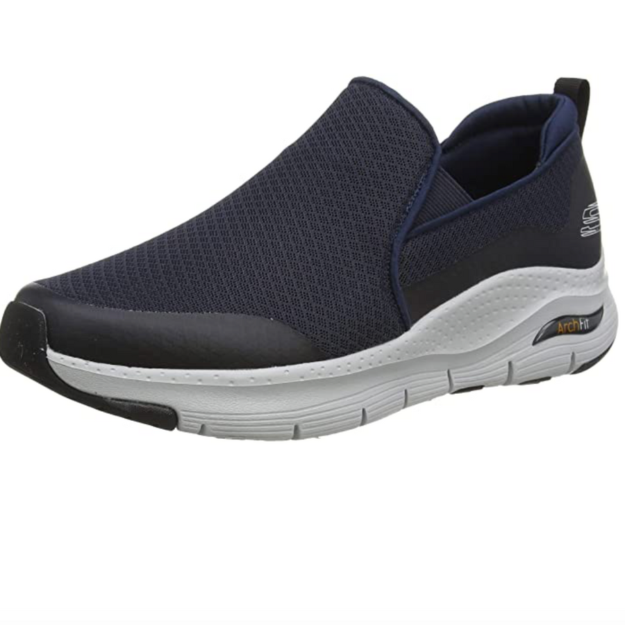 Skechers Mens Arch Fit Slip On Trainer - Navy
