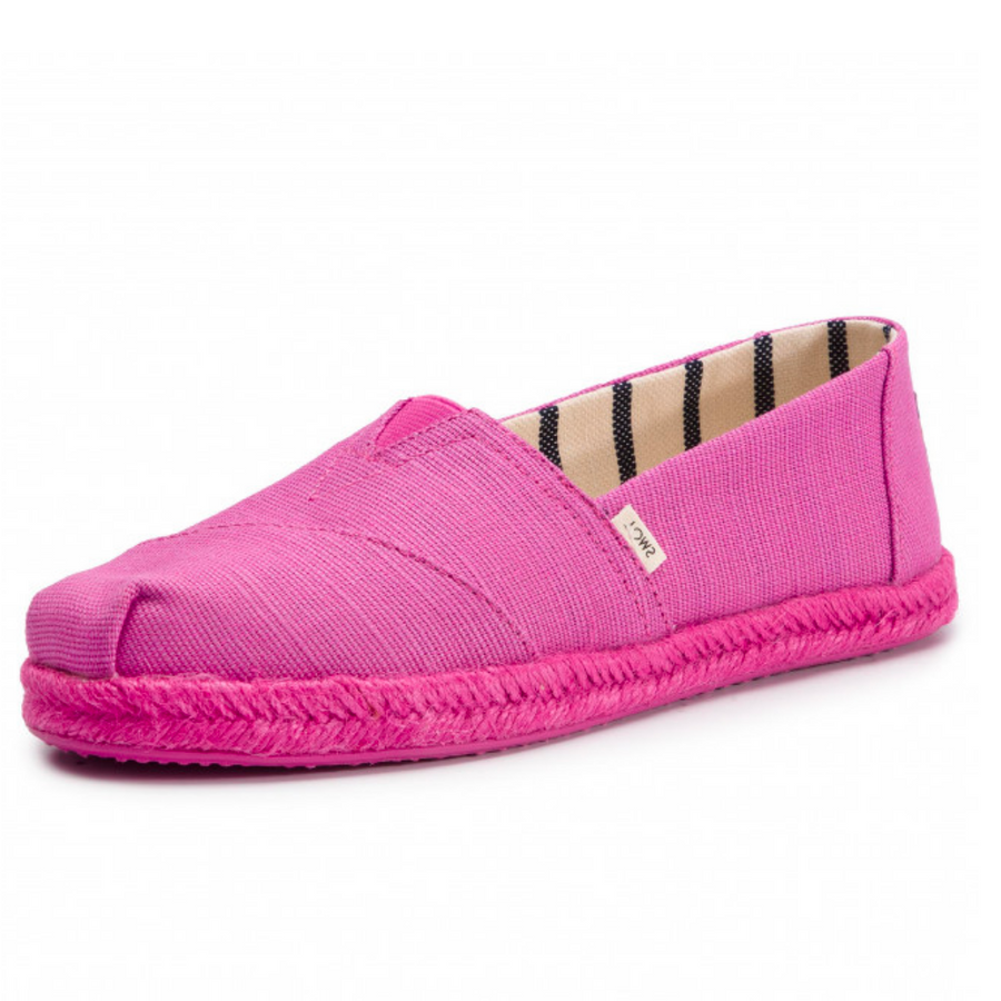 TOMS - WOMENS - CLASSIC ROSE VIOLET HERITAGE ON ROPE SOLE - ESPADRILLES