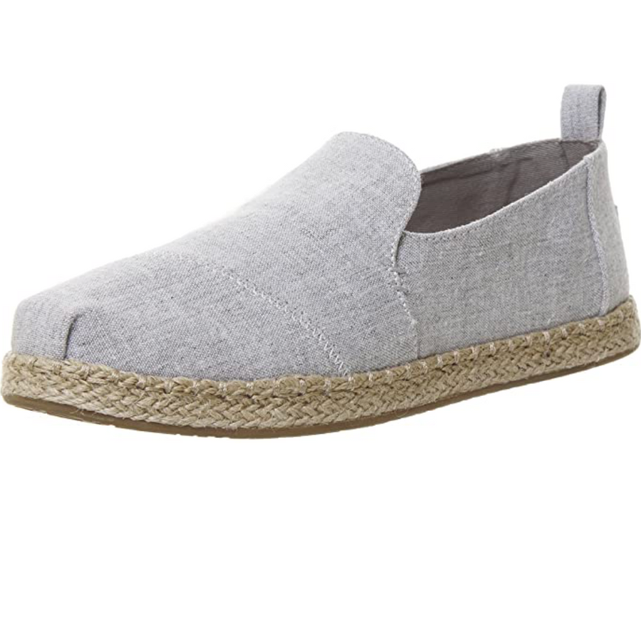 TOMS Deconstructed Alpargata Rope Drizzle Grey Slub Chambray