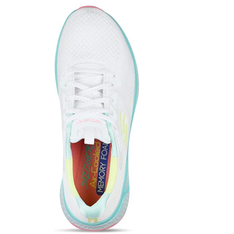 Skechers Womens Solar Fuse Brisk Escape Trainers - White / Multi