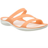 Crocs Womens Swiftwater Sandal - Orange Grapefruit / White