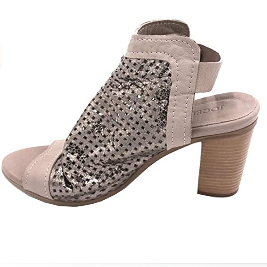 Bueno Womens Udo Leather High Heel Sandal - Old Gun