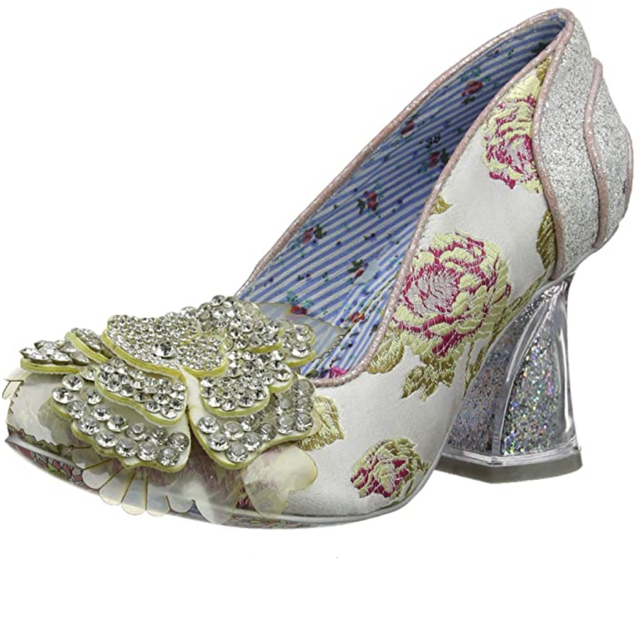 Irregular Choice Womens Flower Fountain Wedding Shoes - White
