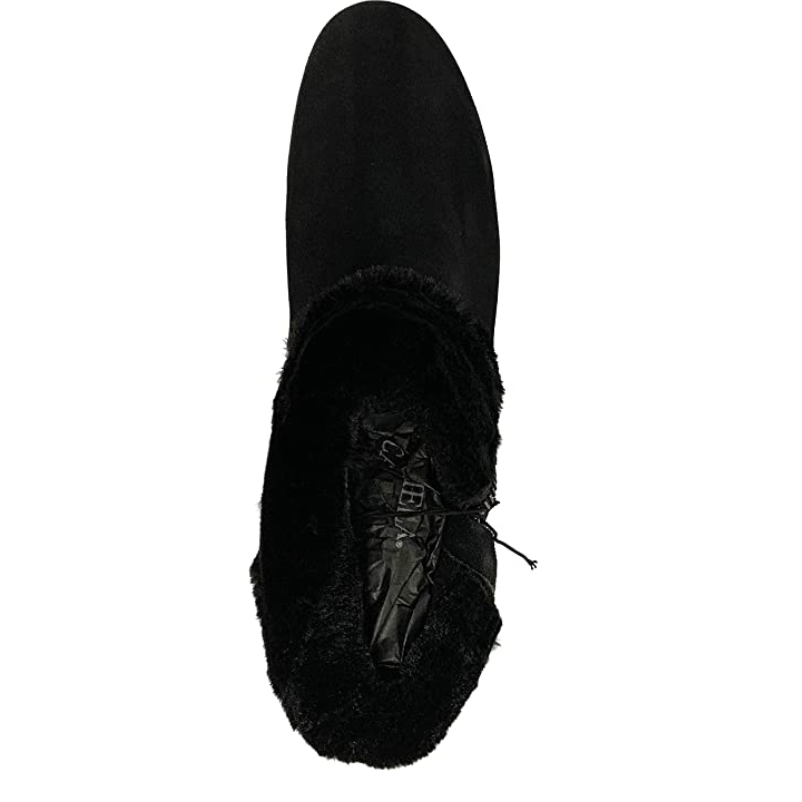 Carmela Womens Suede Leather Snow Boot - Black