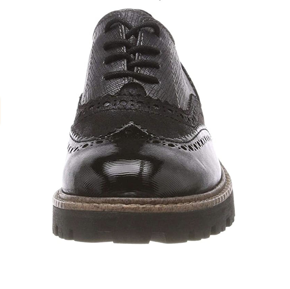 Marco Tozzi Womens Oxford Brogue Shoe - Black