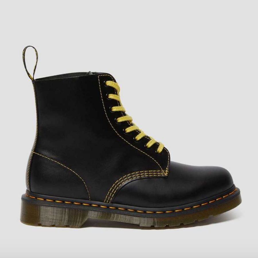 Dr Martens Unisex 1460 Pascal Leather Boots - Dark Grey Atlas - The Foot Factory