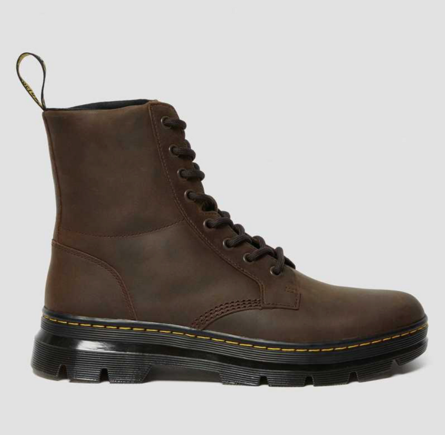 Dr Martens - Combs Leather Boots - Crazy Horse Brown