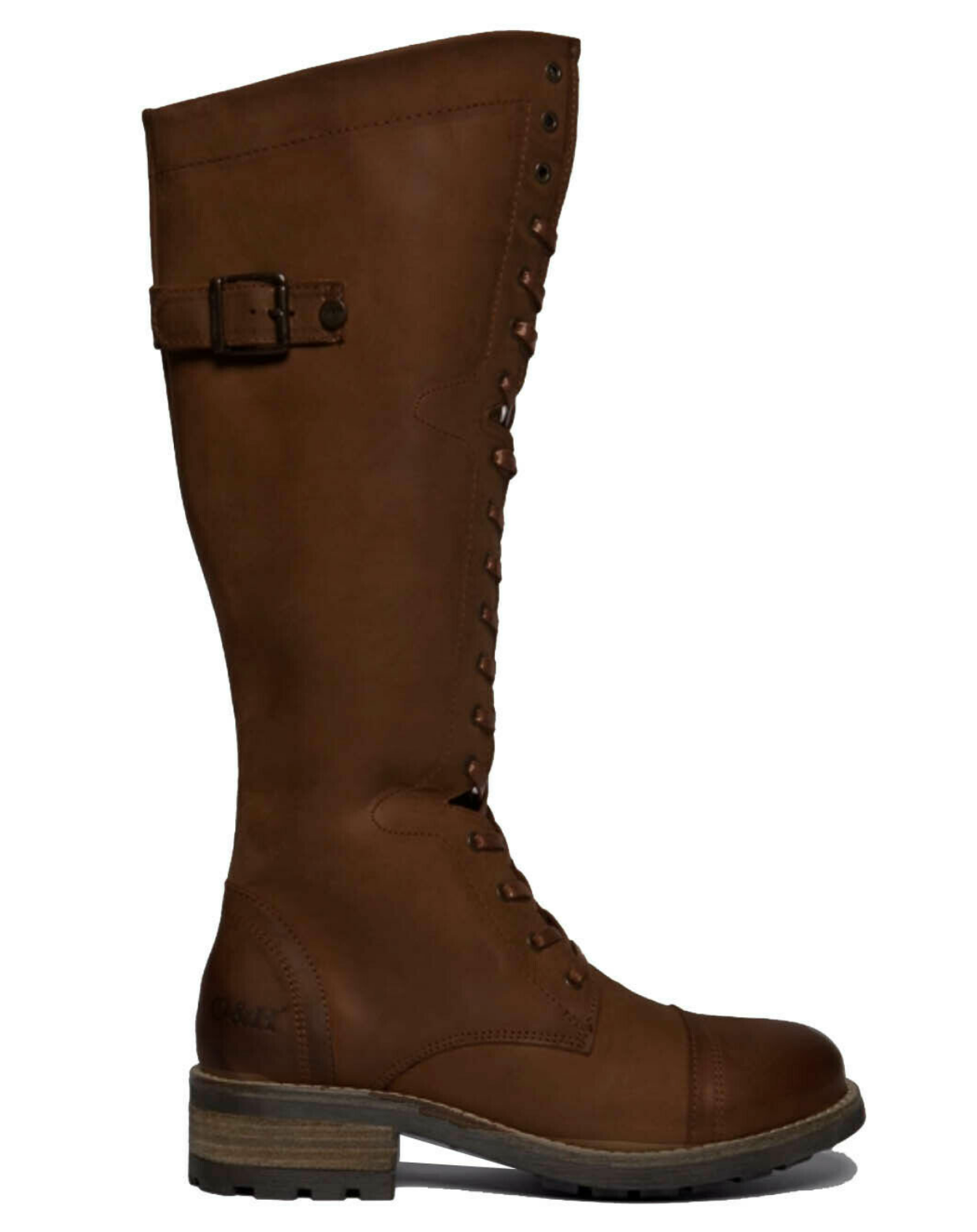 Oak & Hyde Womens Cesar Bridge 18 Leather Utility Boot - Brown