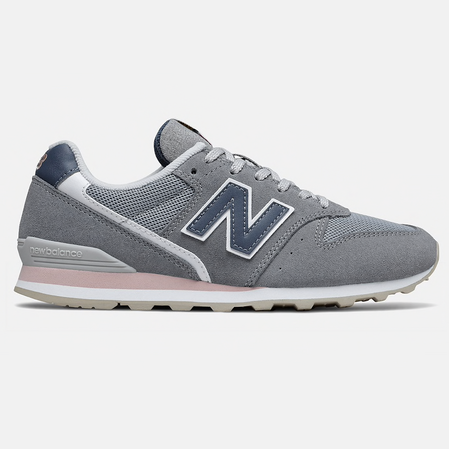 New Balance Womens 996 Fashion Trainers - Gun Metal / Saturn Pink