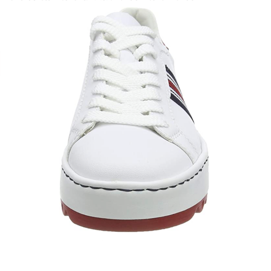 Rieker Womens Fashion Trainers - White / Red