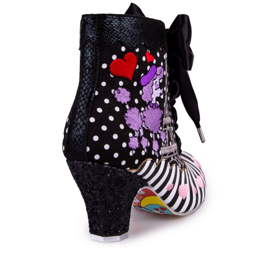 Irregular Choice Womens Paris For Two Heeled Boot - Black