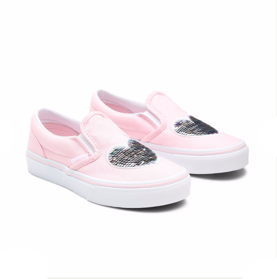 Kids pink 2025 slip on vans