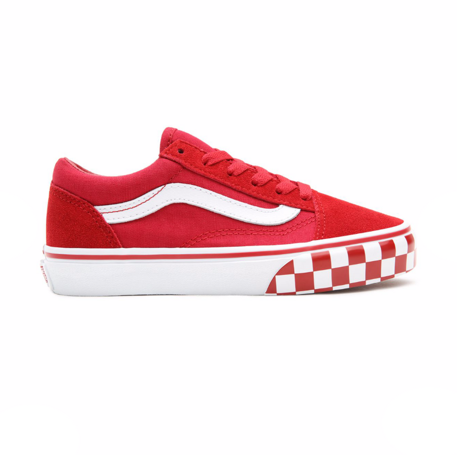 Kids red 2025 checker vans