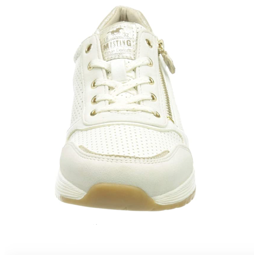 Mustang - Women's Fashion Trainers - White / Gold