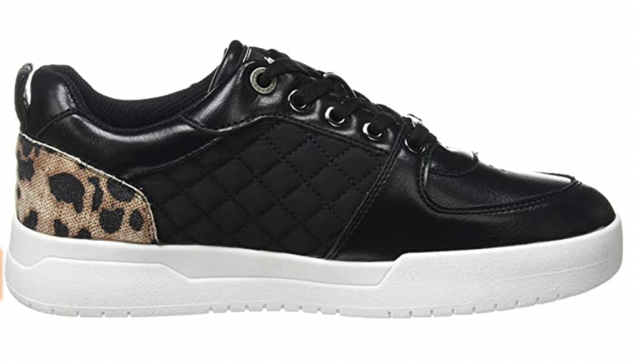 Refresh Womens Quilted Trainer - Black
