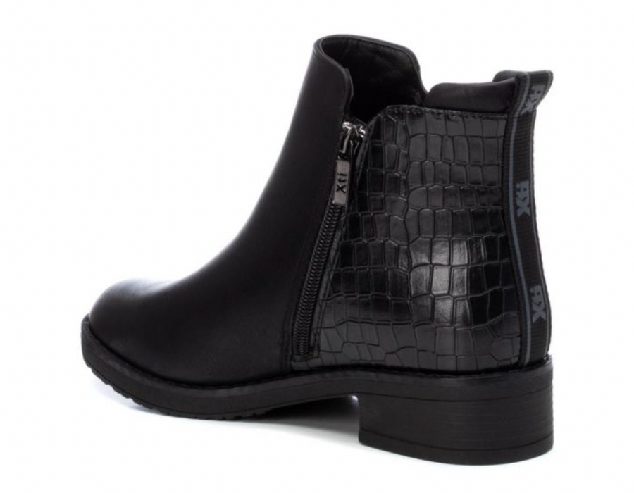 Xti Womens Crocodile Scale Ankle Boot - Black