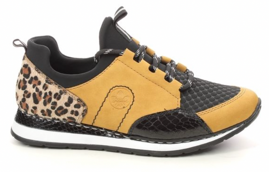 Rieker Womens Fashion Trainers - Yellow / Black