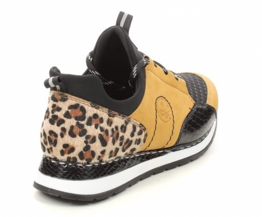 Rieker Womens Fashion Trainers - Yellow / Black