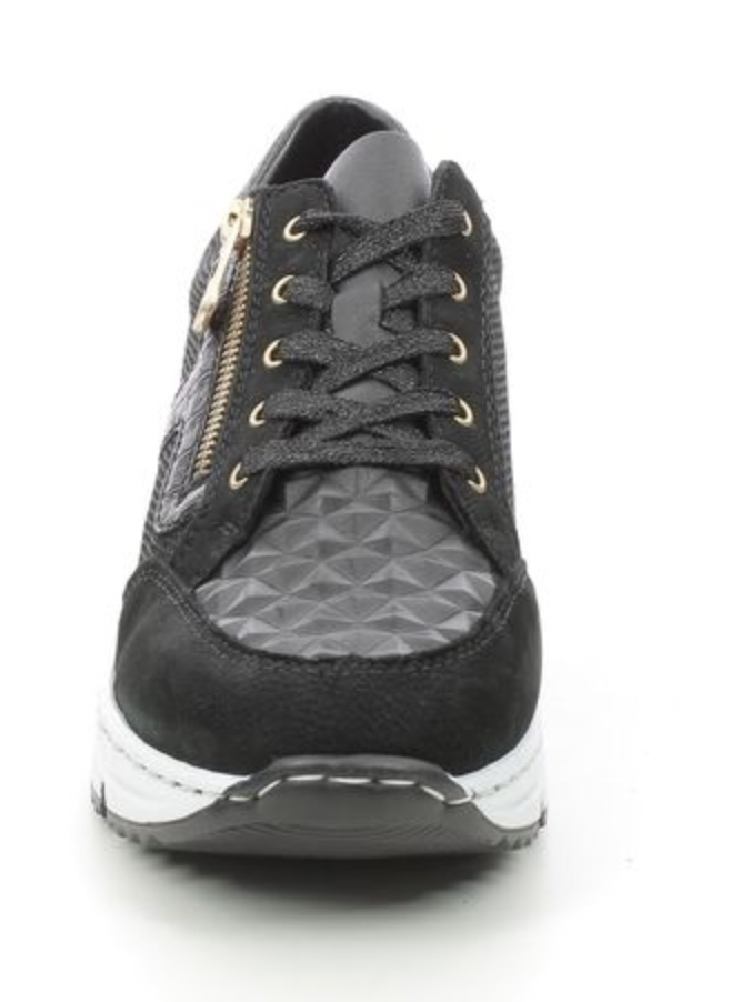 Rieker Womens Fashion Trainers - Black - The Foot Factory