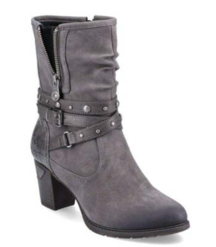 Rieker Womens Lined Ankle Boots - Grey