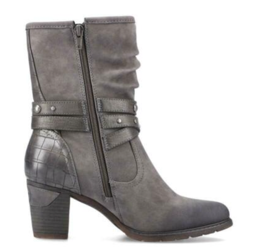 Rieker Womens Lined Ankle Boots - Grey