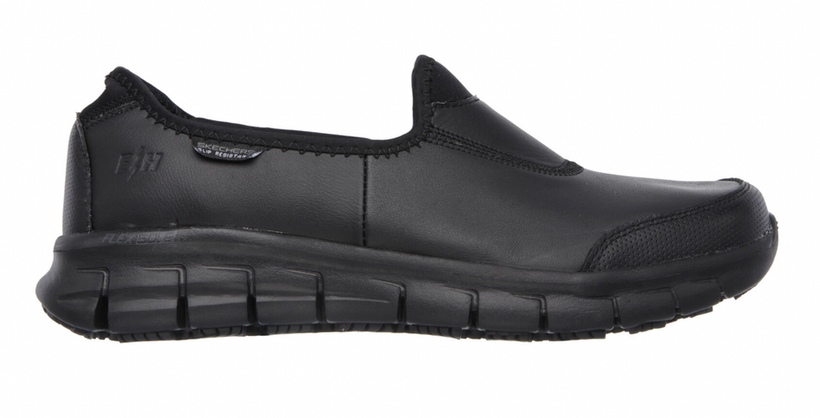 Skechers Womens Relaxed Fit Work Shoes - Black