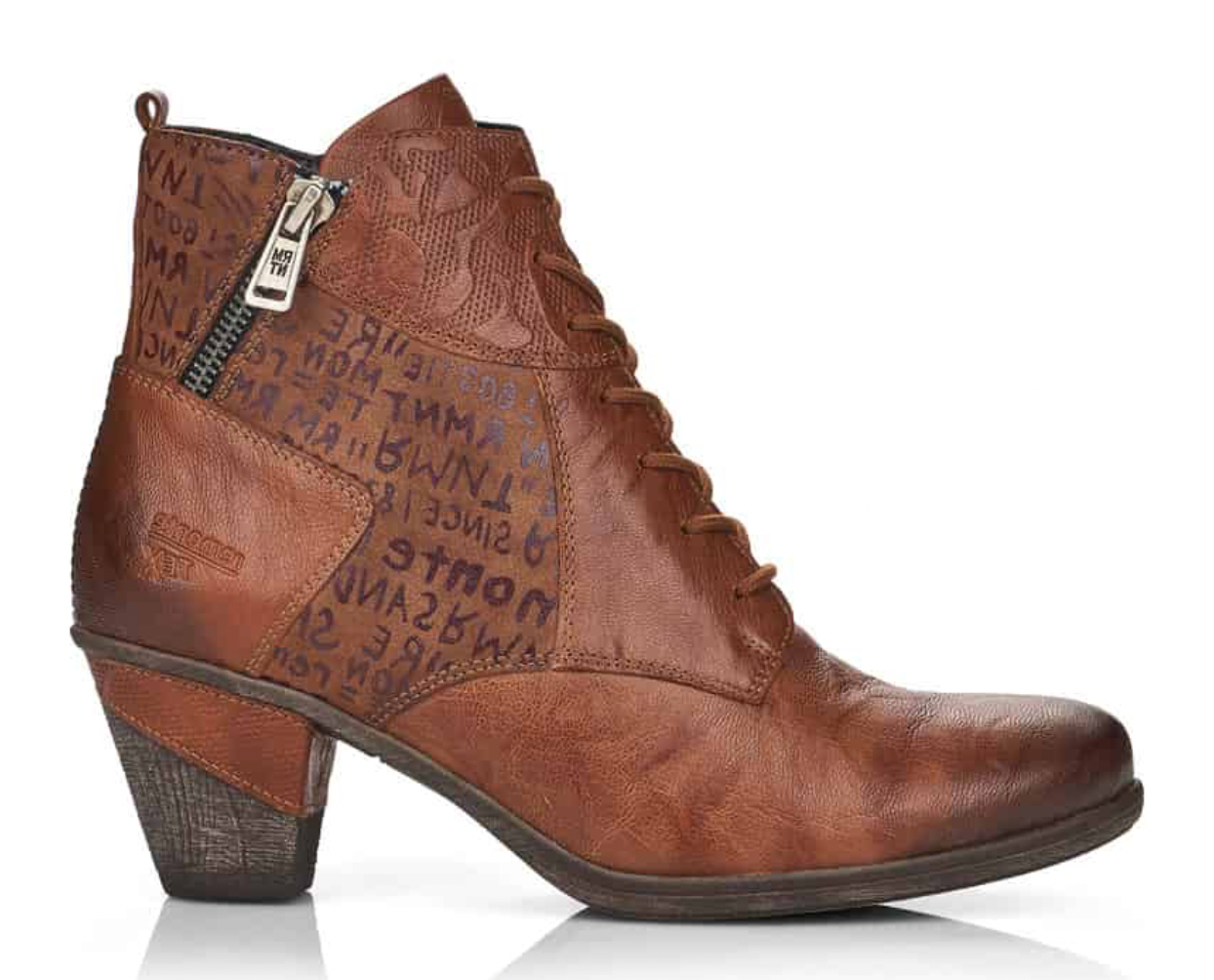 Remonte Womens Mid Heel Ankle Boots - Brown