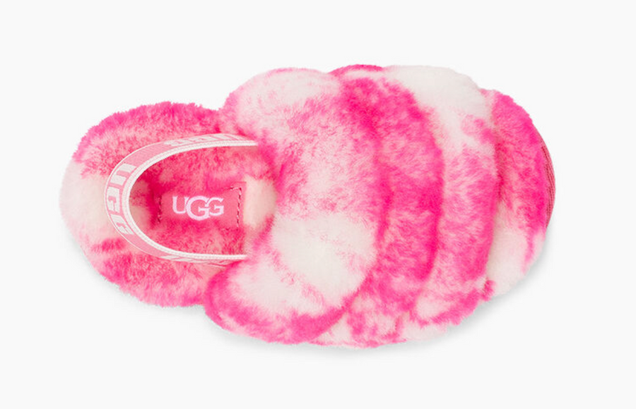 UGG Toddler Fluff Yeah Marble Slide - Pink Rose / Seashell Pink
