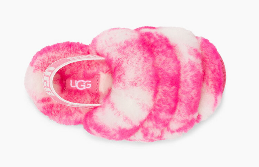 UGG Toddler Fluff Yeah Marble Slide Pink Rose Seashell Pink