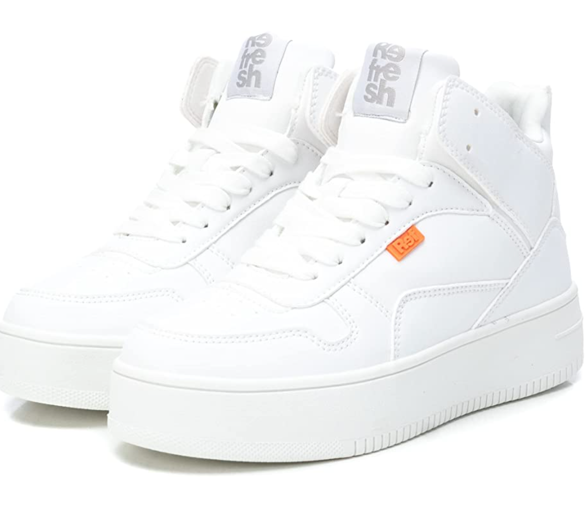 Refresh Womens Fashion High Top Trainers - White - The Foot Factory