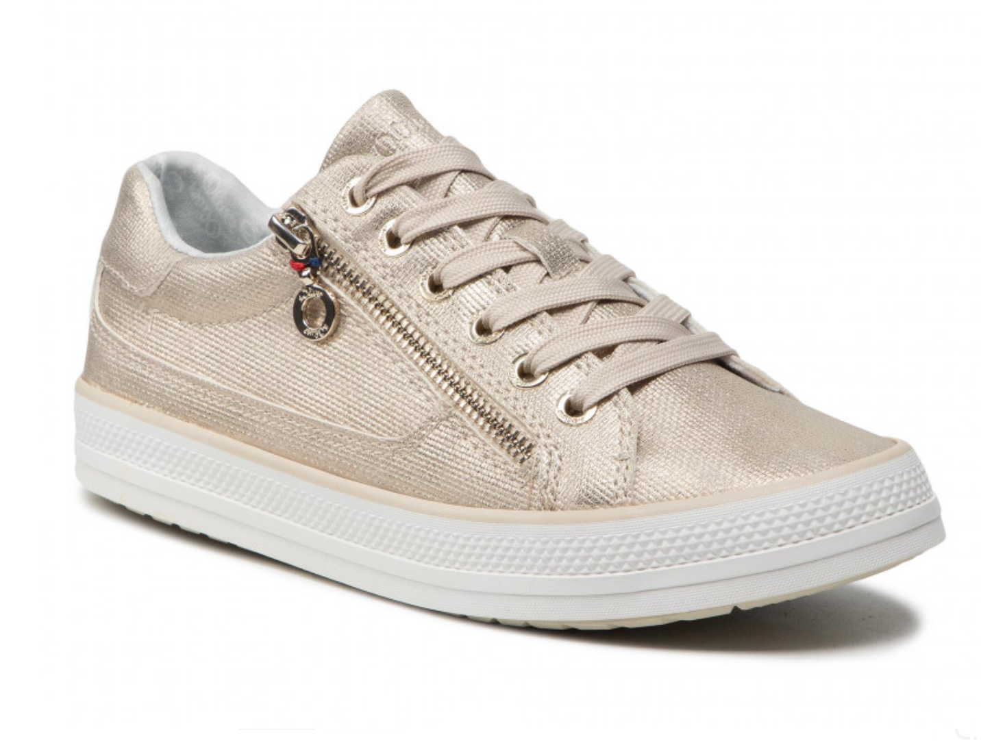 S. Oliver Womens Fashion Trainers with Zip - Champagne - The Foot Factory