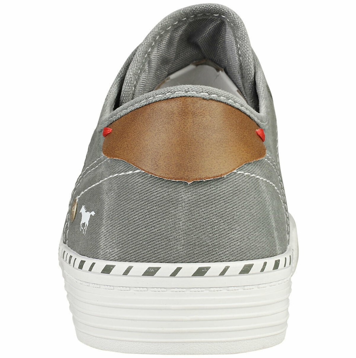 Mustang Womens No Lace Slip On Trainers - Grey