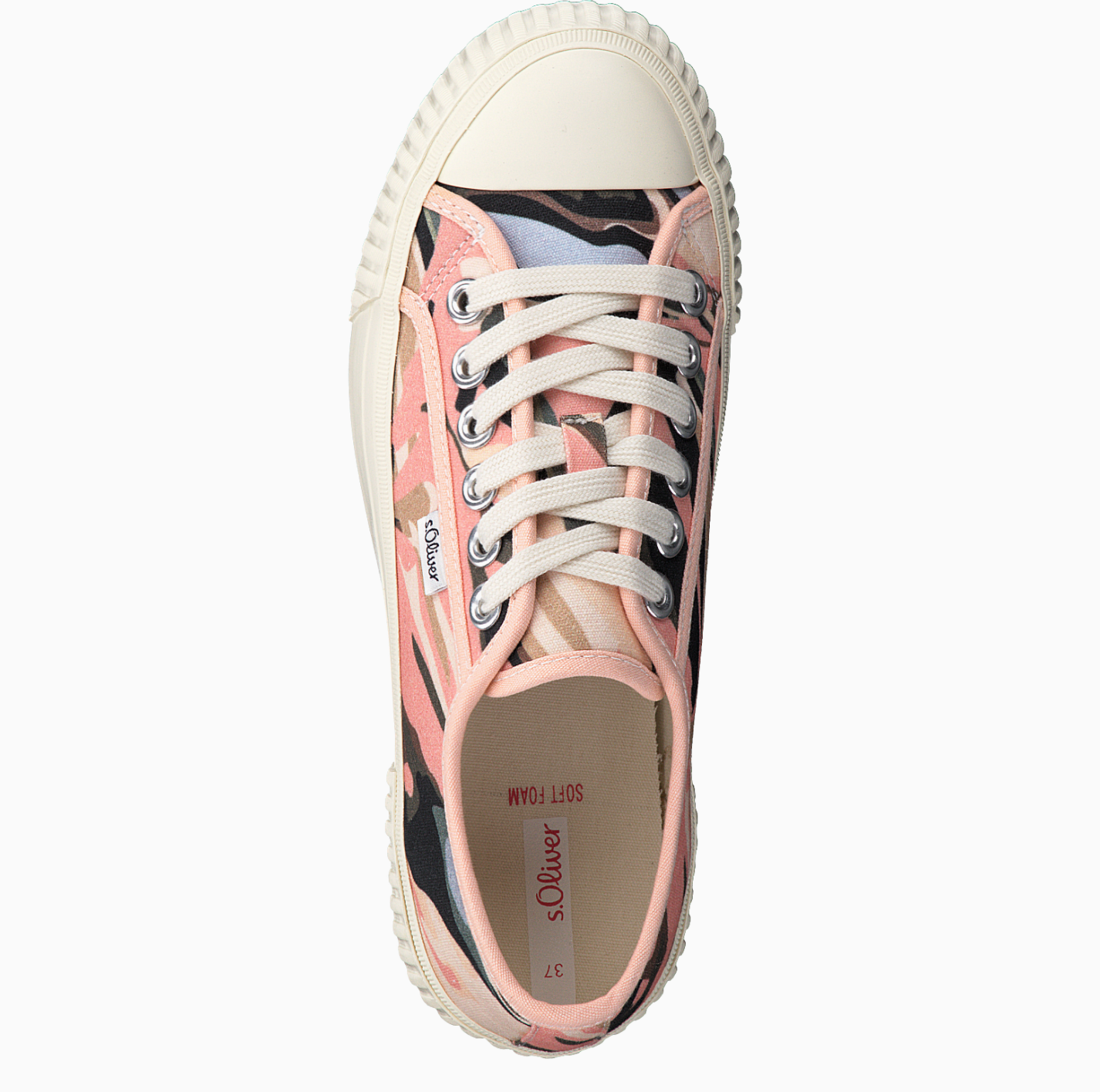 S.Oliver Womens Canvas Fashion Trainer - Pink