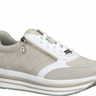 S.Oliver Womens Fashion Platform Quilted Trainer - Beige - The Foot Factory