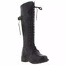 Oak & Hyde Womens Cesar Bridge 18 Leather Utility Boots - Black - The Foot Factory