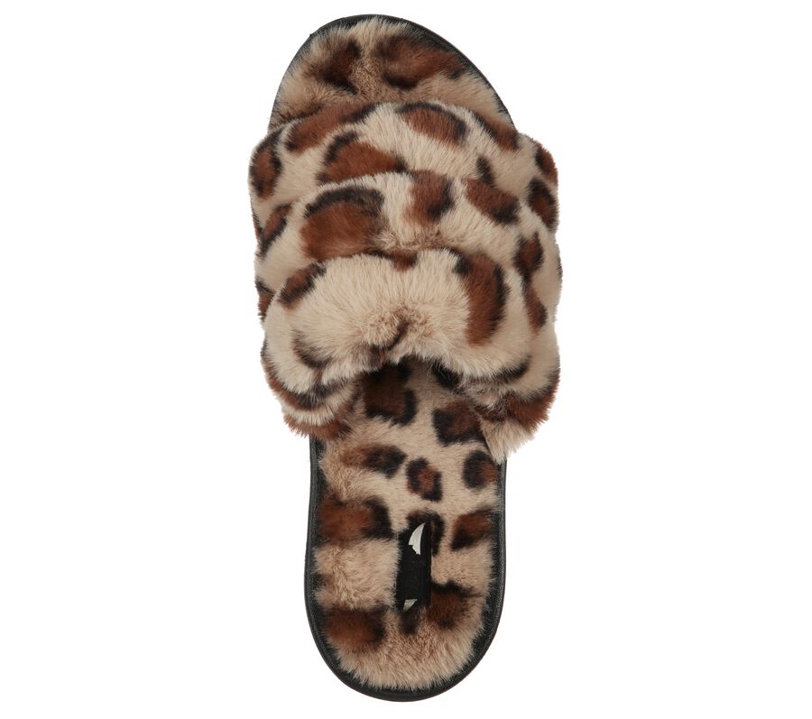 Skechers Womens Arch-Fit Lounge Slippers - Leopard