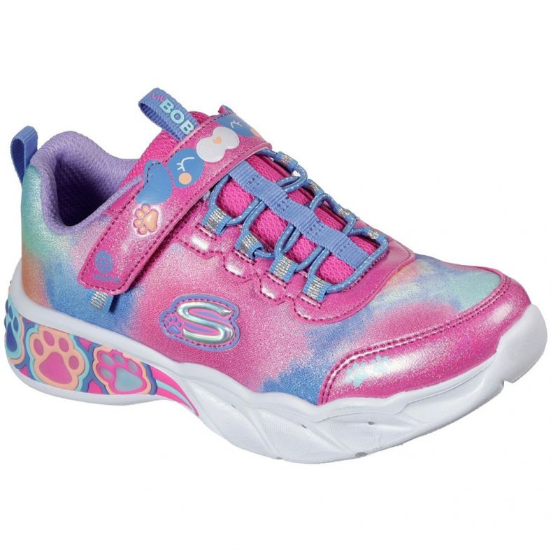 Skechers Kids Lil Bobs Paws Trainers - Pink / Multi