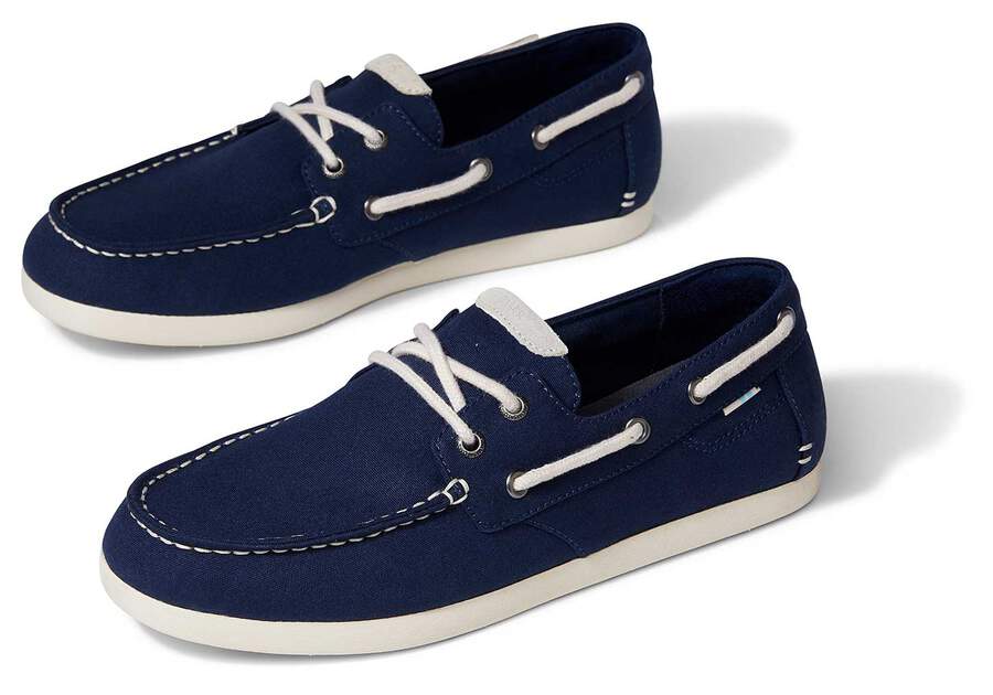 TOMS Mens Claremont Boat Shoe - Navy
