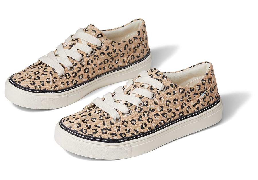 TOMS Womens Alex Cheetah Canvas Trainer - Natural