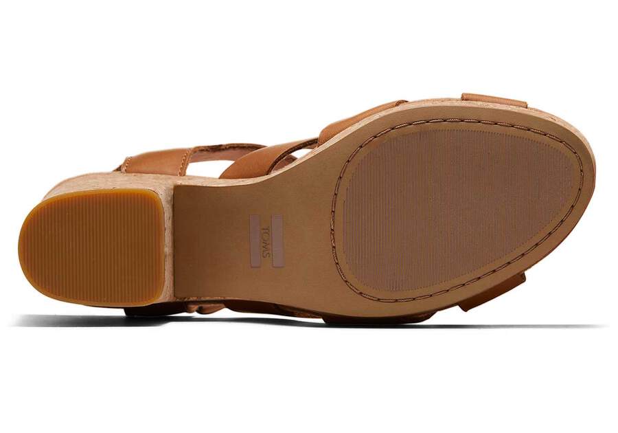 TOMS Womens Ava High Heel Sandal - Tan