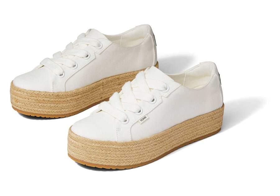 TOMS Womens Cassiah Platform Trainer - White