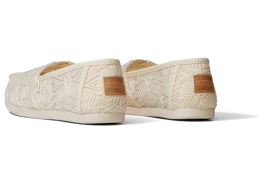 TOMS Womens Lace Alpargata Espadrille - Natural