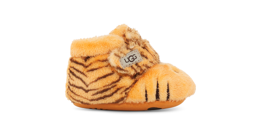 UGG Infant Bixbee Tiger Stuffie Slippers - Daisy Dark Earth