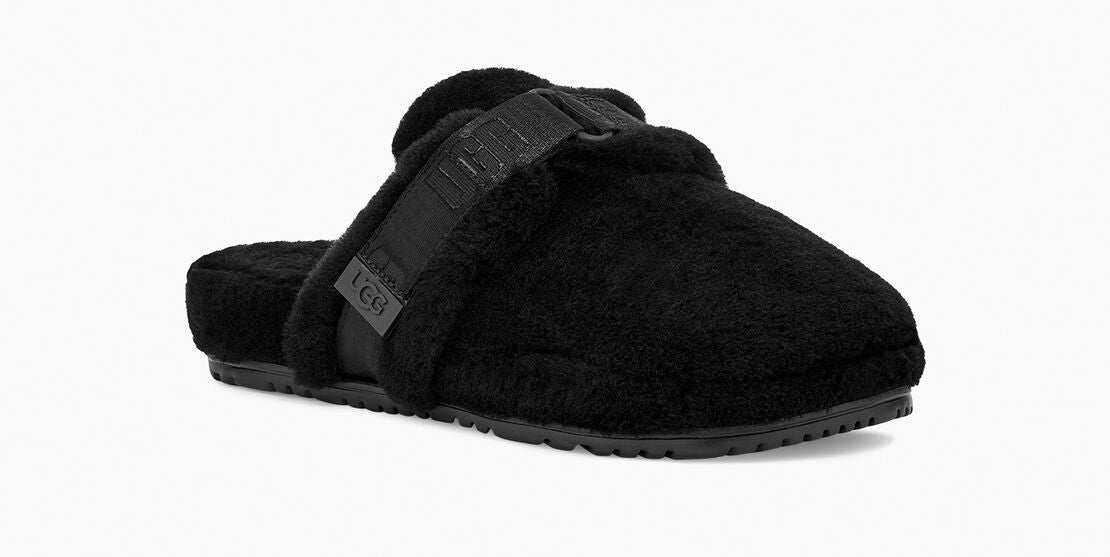 UGG Mens Fluff It Slipper Black Cozy Comfort Footwear