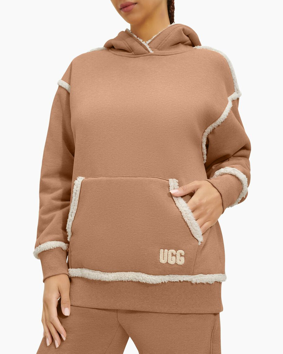UGG Womens Joanne Bonded Fleece Hoodie - Heather Camel