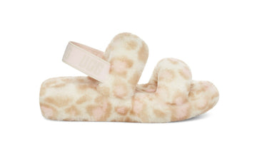 UGG Womens Oh Yeah Panther Print Slippers - White